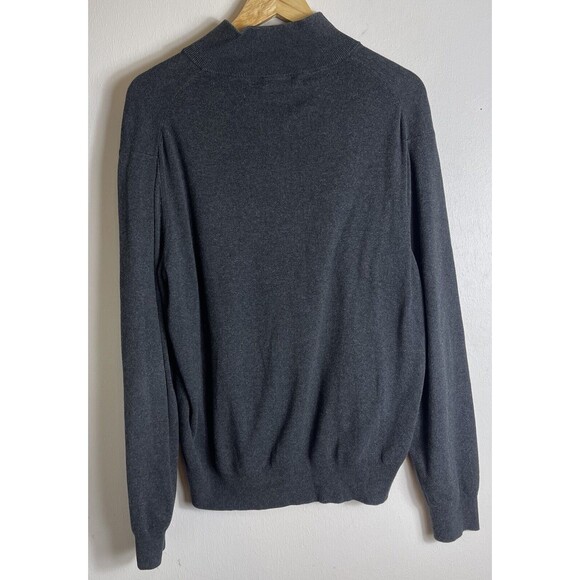 Polo Ralph Lauren Mens L Pima Cotton Quarter Zip Pullover Ribbed Y2K 90s Preppy - Picture 5 of 8